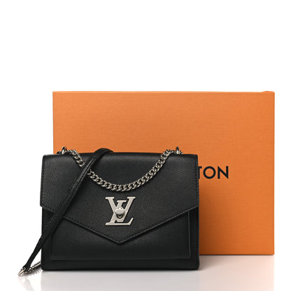 Louis Vuitton Soft Calfskin Mylockme Chain Bag BB Black 12 of 12