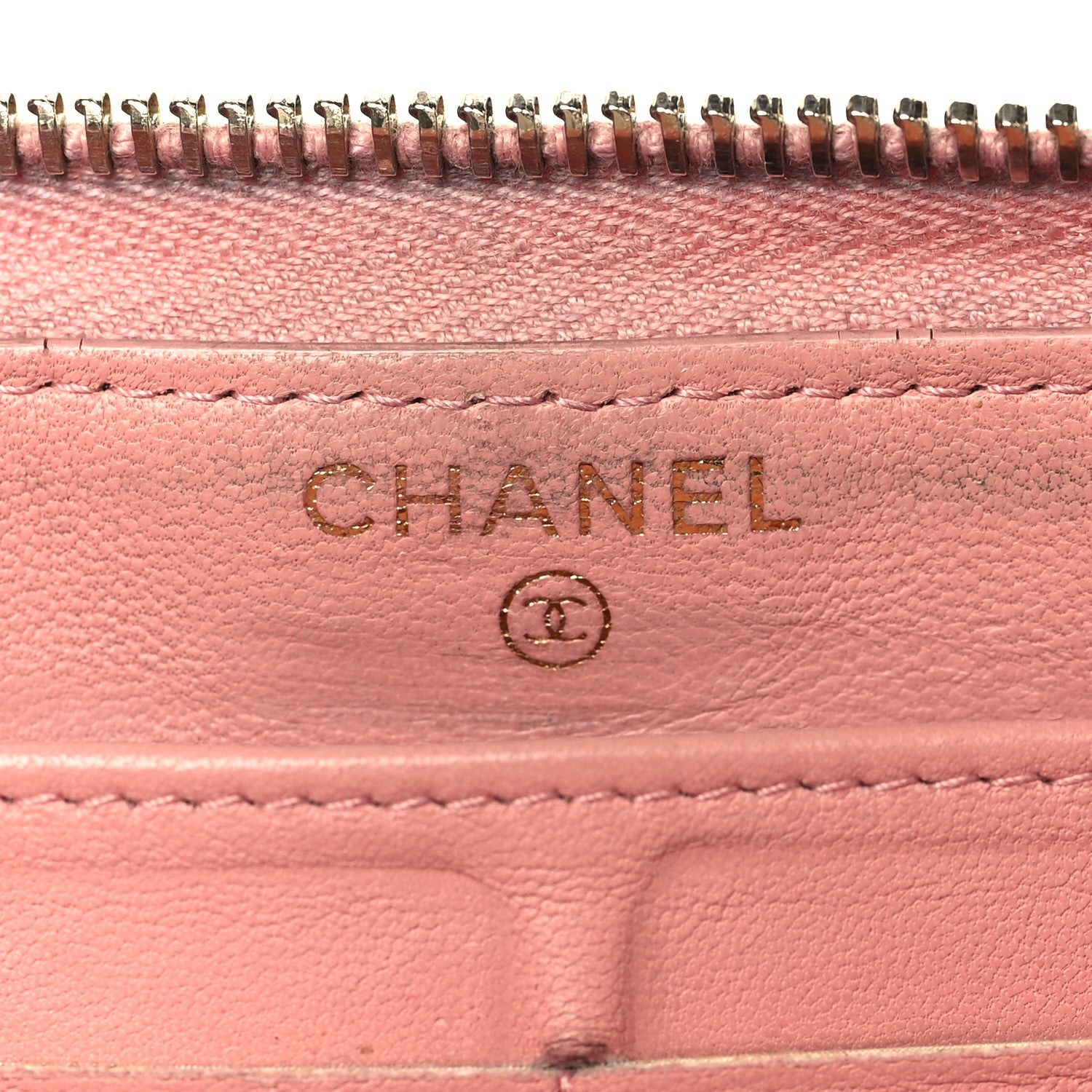 Chanel Lambskin Quilted Large Gusset Zip Around Wallet Light Pink 6 of 10