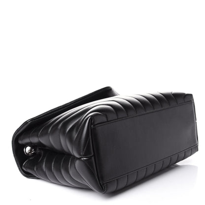 Saint Laurent Calfskin Y Quilted Monogram Medium Loulou Chain Satchel Black 4 of 11