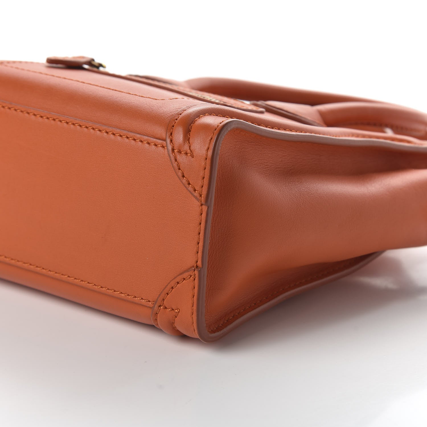 Celine Smooth Calfskin Nano Luggage Orange 7 of 10