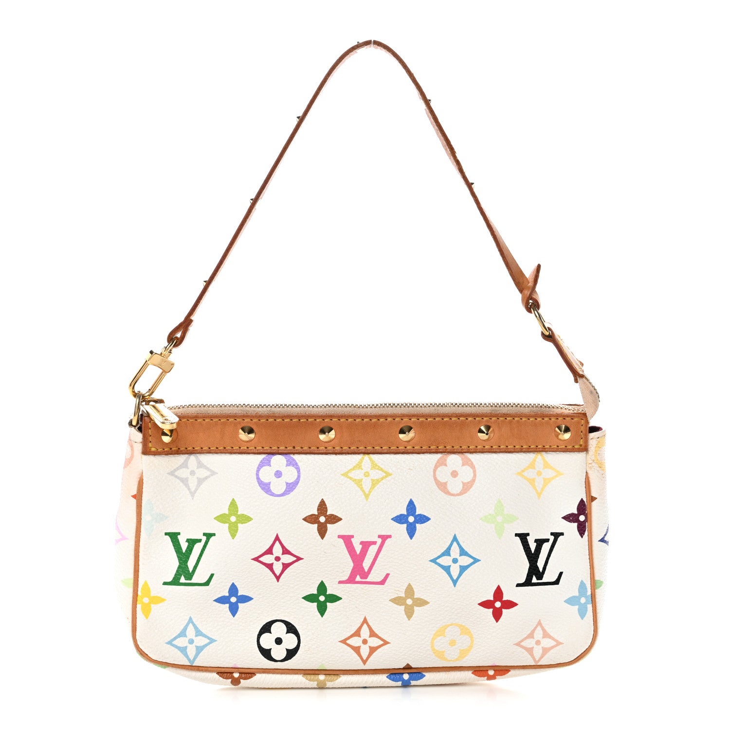Louis Vuitton Monogram Multicolor Pochette Accessories White 1 of 12
