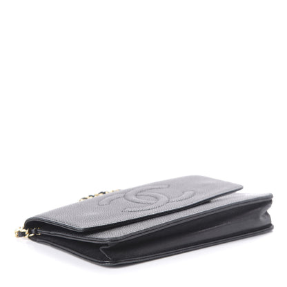 Chanel Caviar Timeless CC Wallet On Chain WOC Black 4 of 11