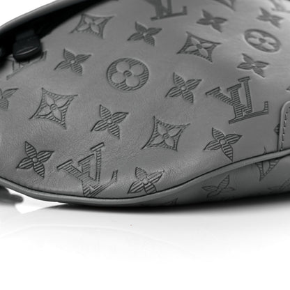 Louis Vuitton Calfskin Monogram Shadow Discovery Bumbag PM Gray 7 of 9