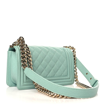 Chanel Caviar Quilted Small Boy Flap Light Blue 3 of 9