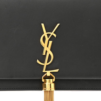 Saint Laurent Smooth Calfskin Classic Monogram Kate Tassel Chain Wallet Black 7 of 10
