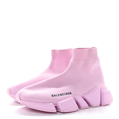 Balenciaga Technical 3D Recycled Knit Womens Speed 2.0 Sneakers 36 Monocolor Light Pink 3 of 10