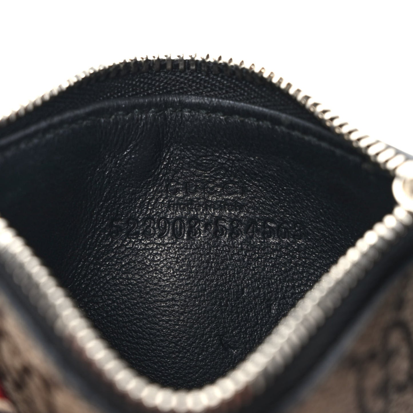 GG Supreme Monogram Kingsnake Lanyard Coin Case Card Holder