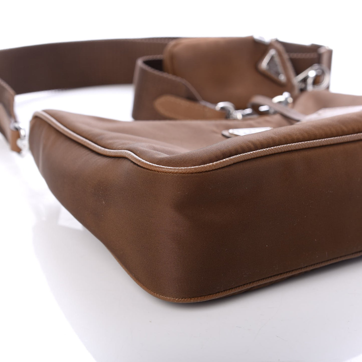 Tessuto Nylon Saffiano Re-Edition 2005 Shoulder Bag Cacao
