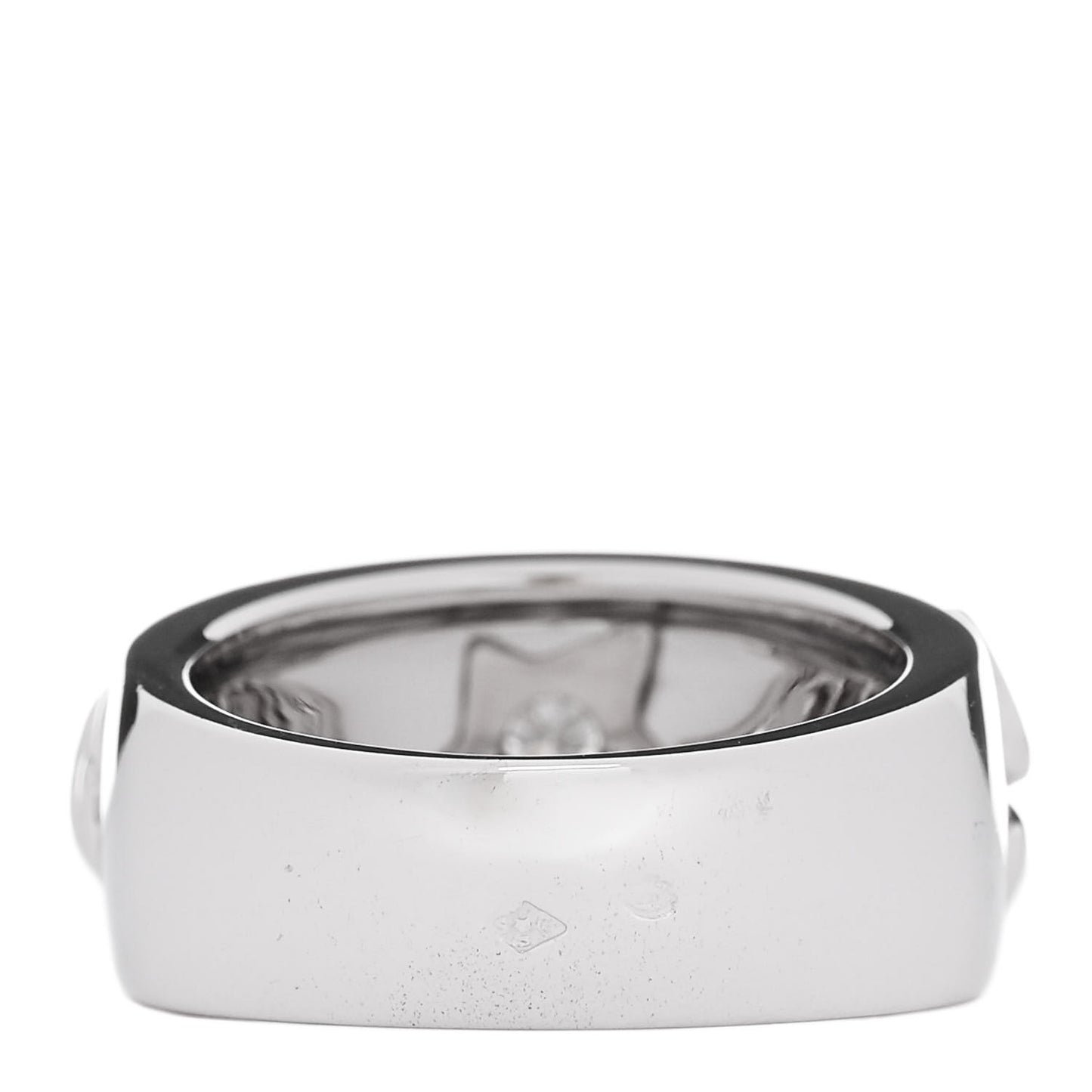 18K White Gold Diamond 3 Symbols Ring 50 5.25