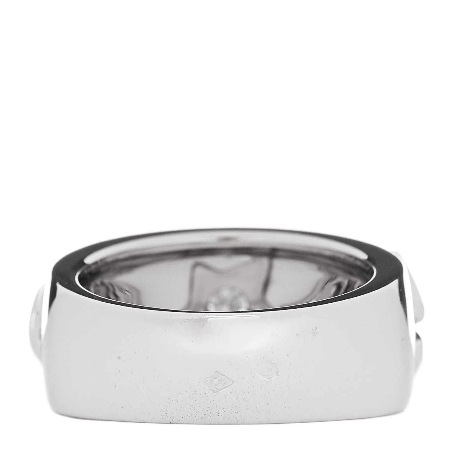 Chanel 18K White Gold Diamond 3 Symbols Ring 50 5.25 3 of 4