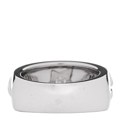 Chanel 18K White Gold Diamond 3 Symbols Ring 50 5.25 3 of 4