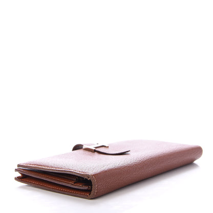 Hermes Chevre Mysore Bearn Gusset Wallet Noisette 4 of 7