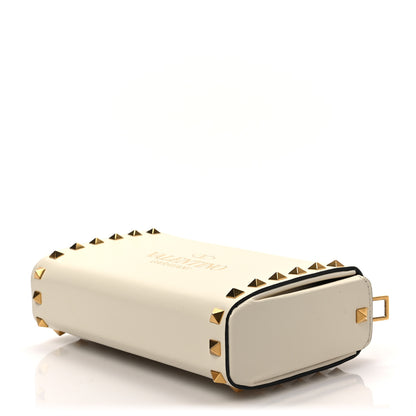 Valentino Garavani Grainy Calfskin Rockstud Alcove Box Clutch Ivory 7 of 7