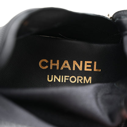 Chanel Lambskin Ankle Boots 37.5 Black 8 of 9