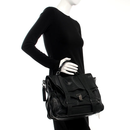 Proenza Schouler Lambskin Large PS1 Satchel Black 3 of 11