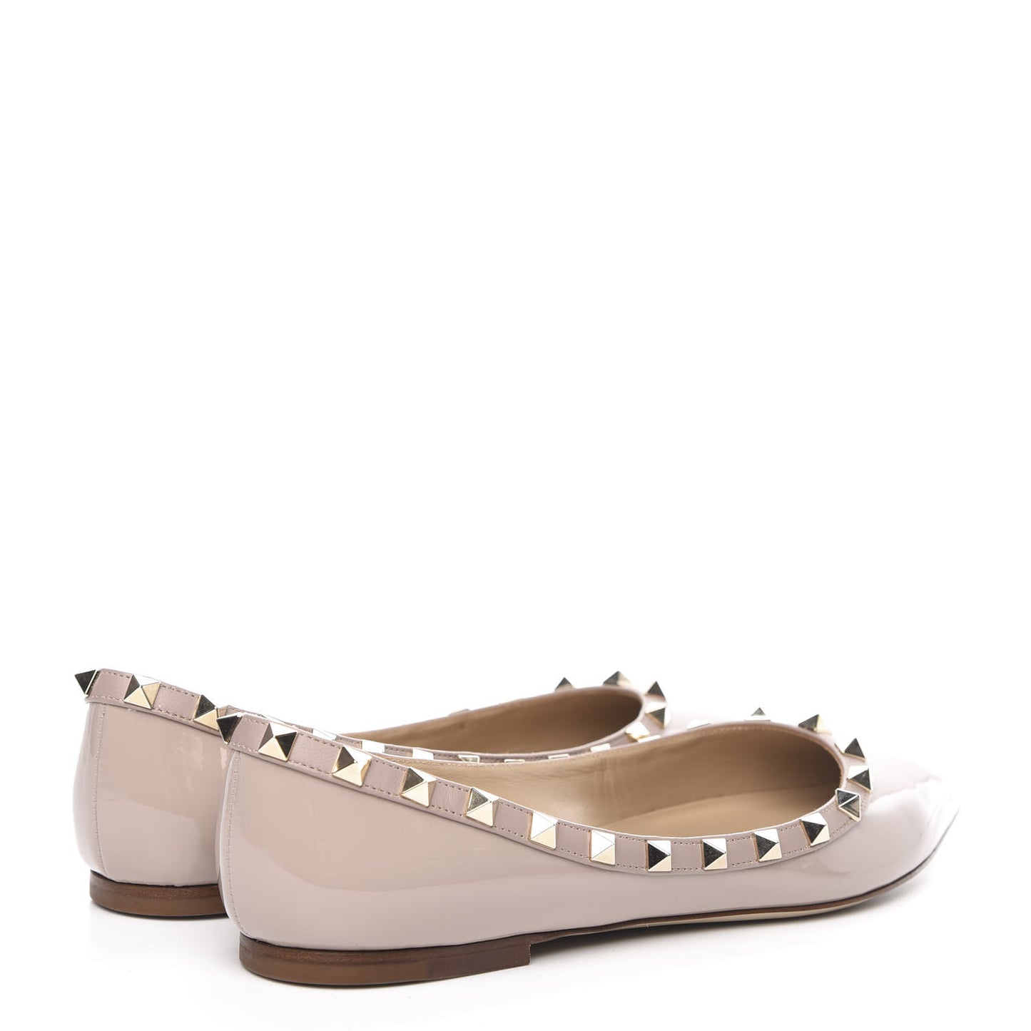 Patent Rockstud Ballerina Flats 38 Poudre