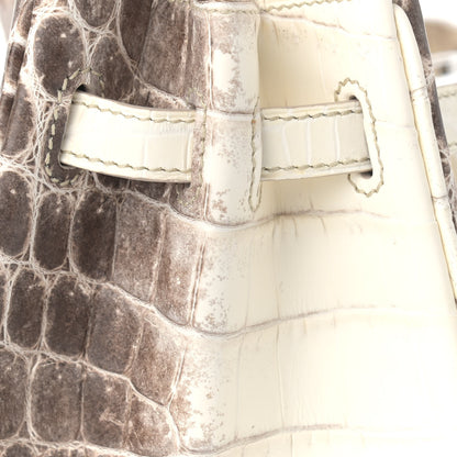 Hermes Matte Niloticus Crocodile Himalaya Birkin 25 Blanc 12 of 31