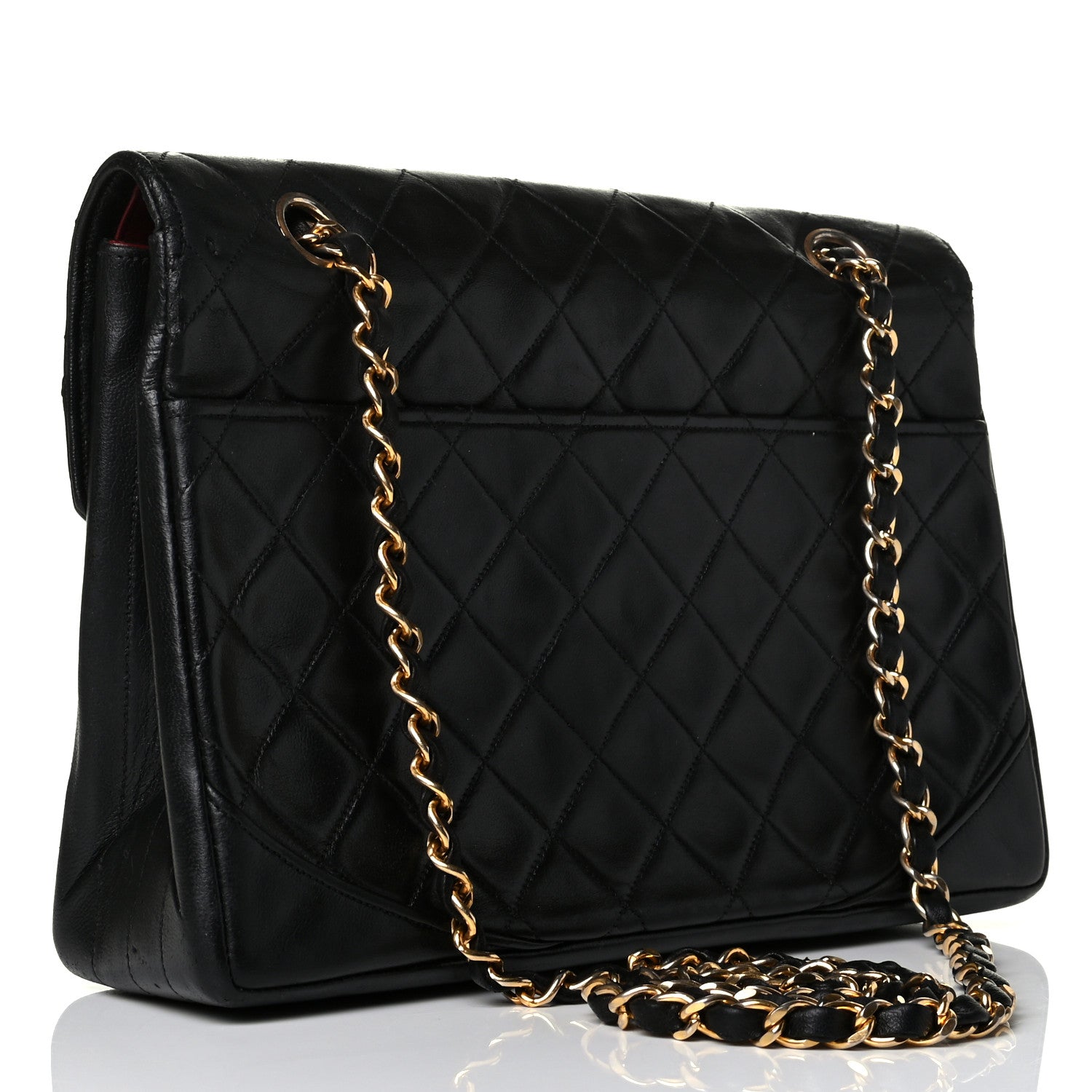 Chanel Lambskin Quilted Medium Single Flap Black 3 of 9