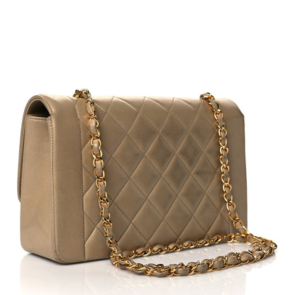 Chanel Lambskin Quilted Medium Single Flap Beige 2 of 17