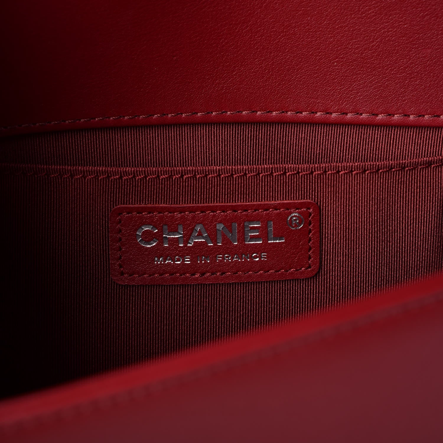 Chanel Calfskin Chevron Quilted Medium Boy Flap Red 5 of 7