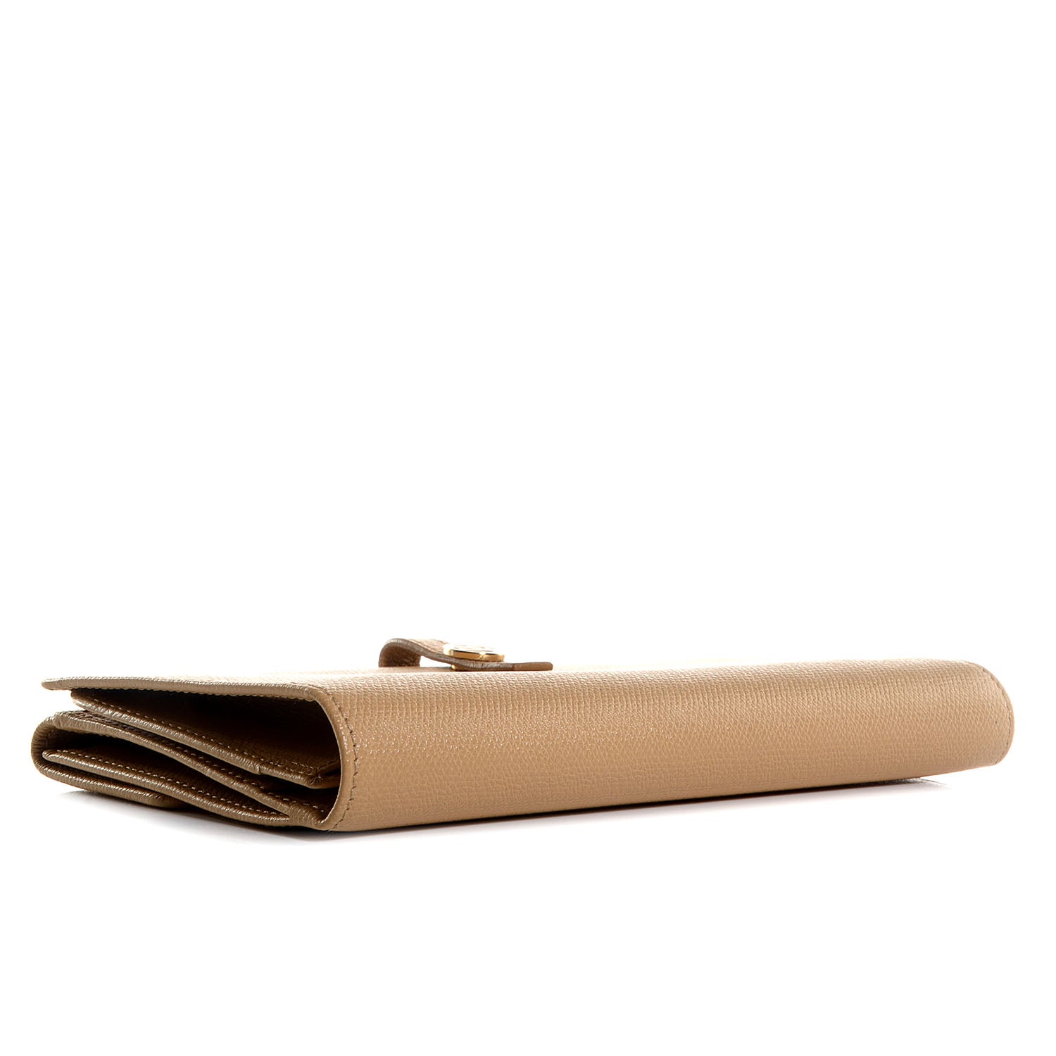 Chanel Grained Calfskin CC Button Wallet Beige 4 of 9