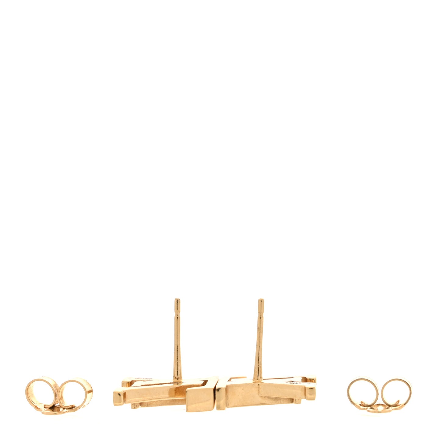 Metal Enamel LV Iconic Earrings Gold