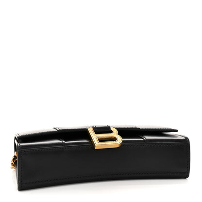 Balenciaga Shiny Box Calfskin Hourglass Chain Bag Black 4 of 12