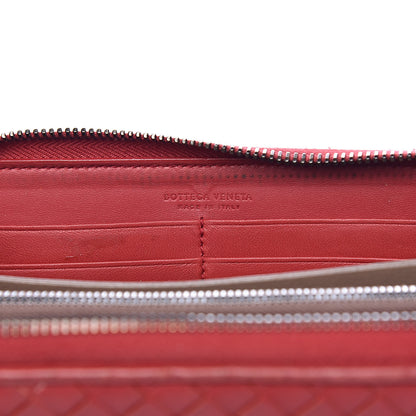 Bottega Veneta Nappa Intrecciato Zip Around Wallet Red 6 of 15