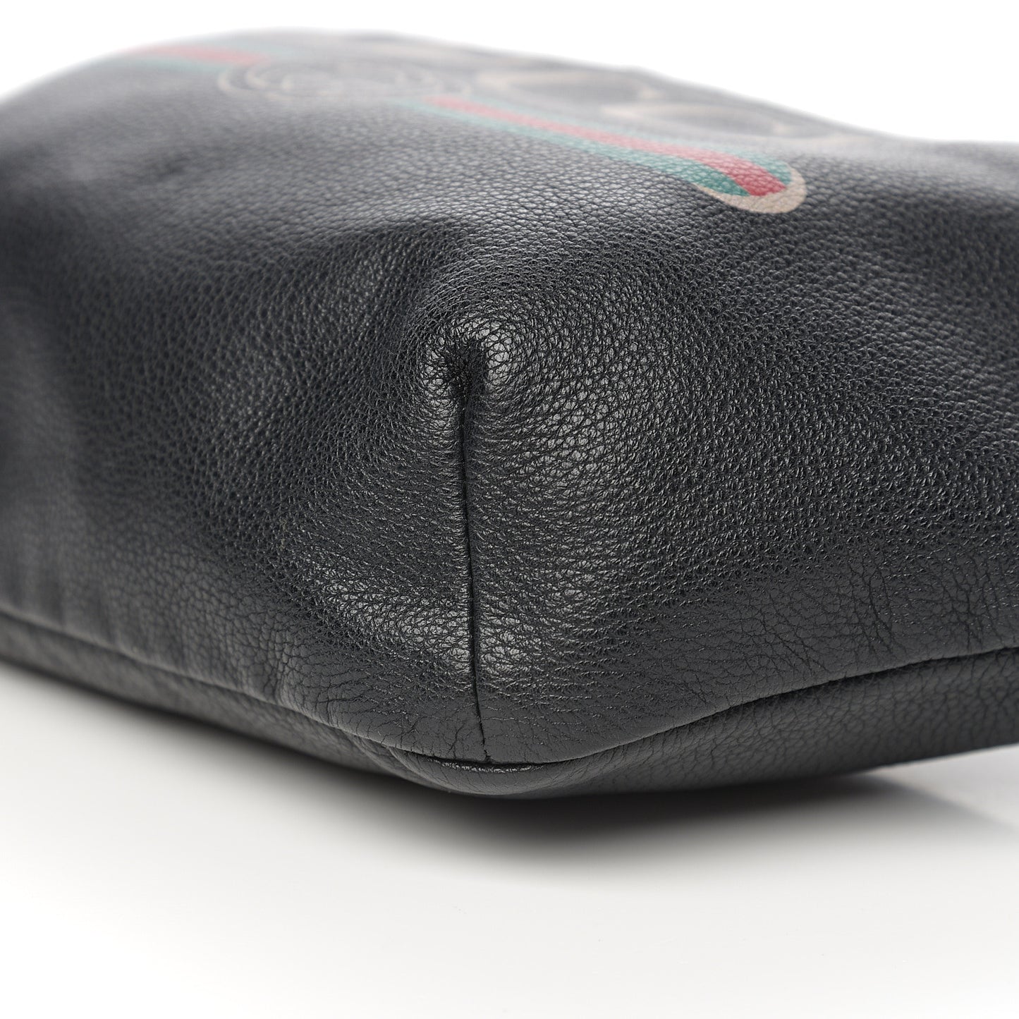 Grained Calfskin Logo Belt Bag Black
