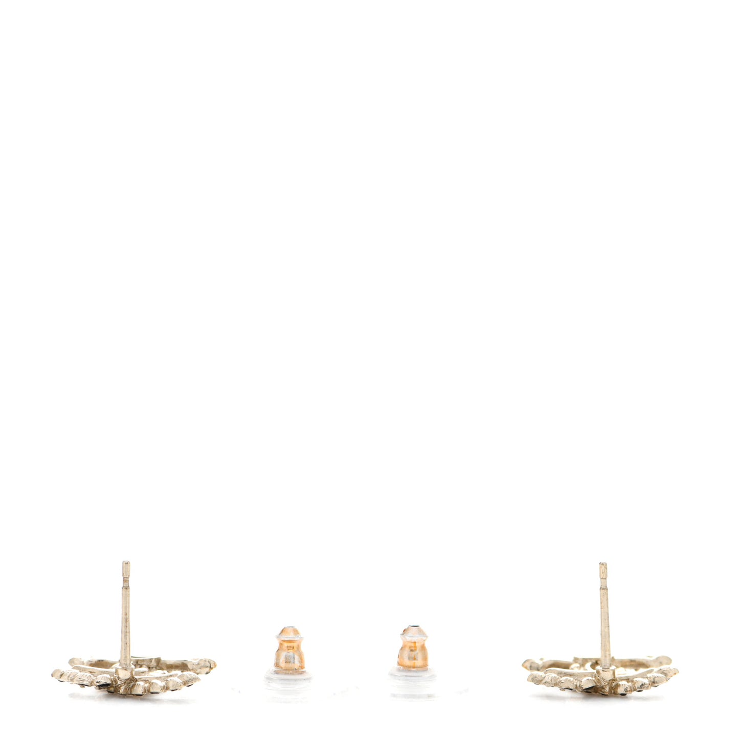 Strass Crystal Dazzling Wheat CC Earrings Black Gold