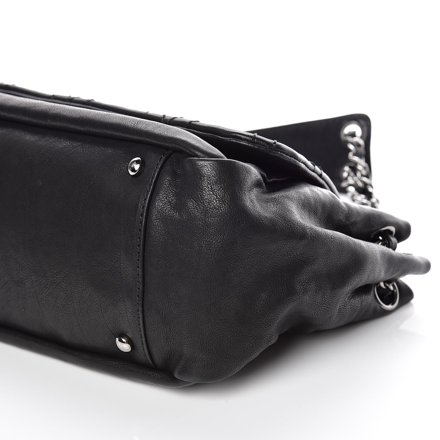 Chanel Calfskin Diamond Stitch Accordion Flap Black 9 of 9