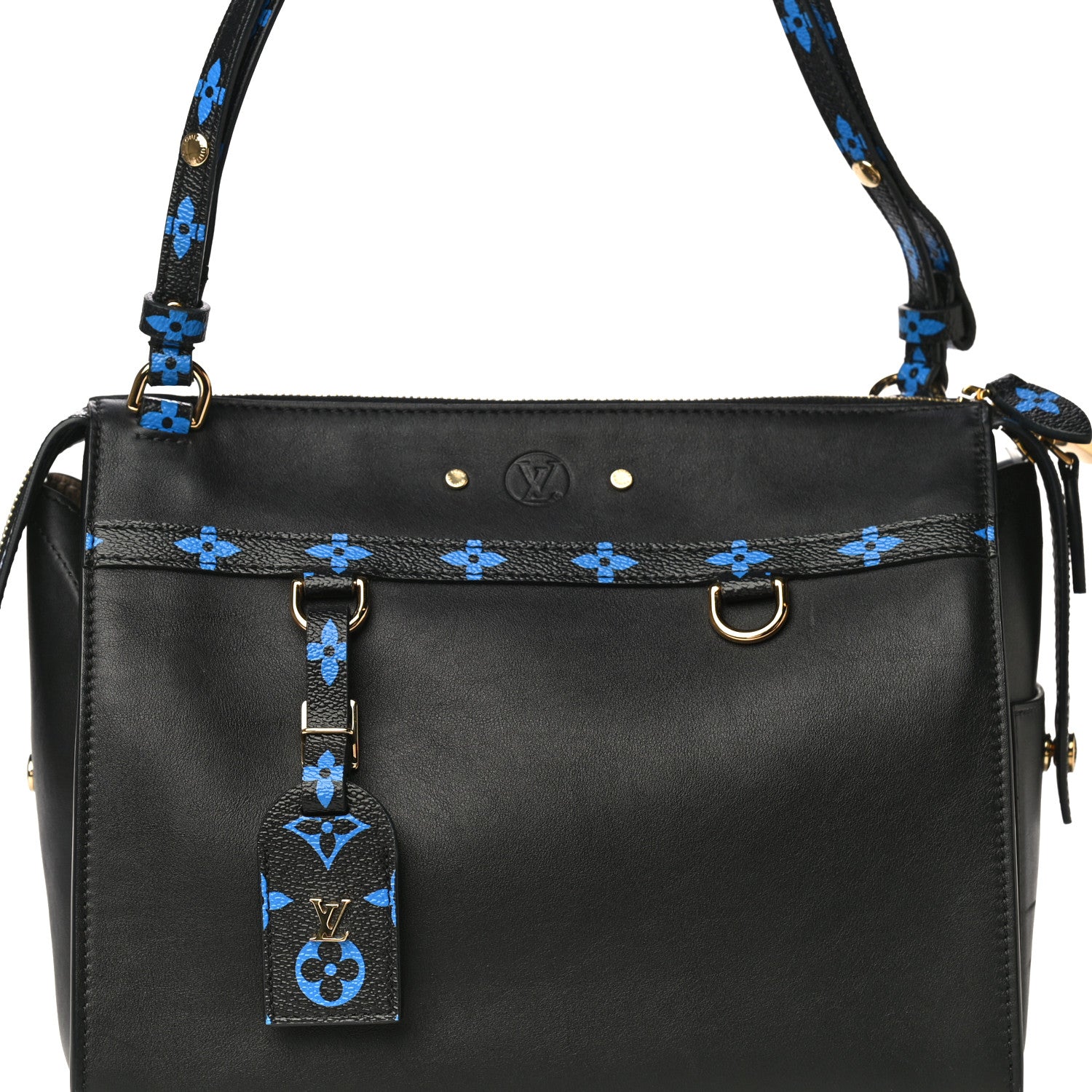 Louis Vuitton Smooth Calfskin Colored Monogram Speedy Amazon MM Blue Black 7 of 17