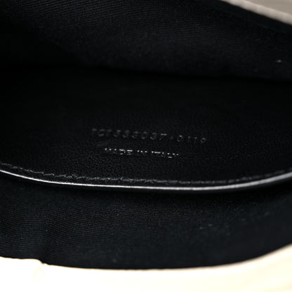 Saint Laurent Crinkled Calfskin Matelasse Monogram Baby Niki Chain Satchel White 7 of 15