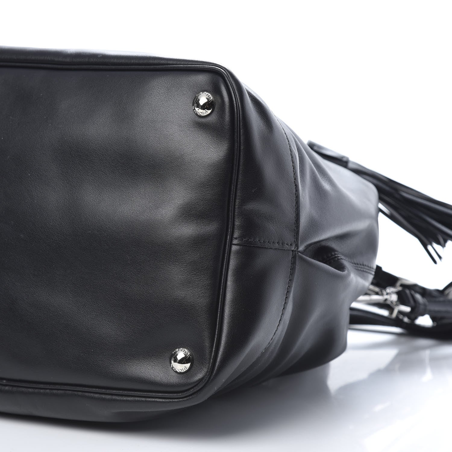 Prada Soft Calfskin Bucket Bag Black 11 of 11