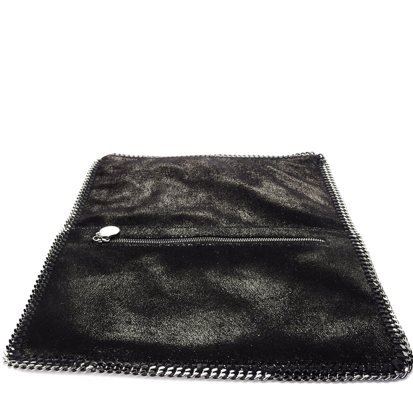 Shaggy Deer Falabella Fold Over Clutch Black