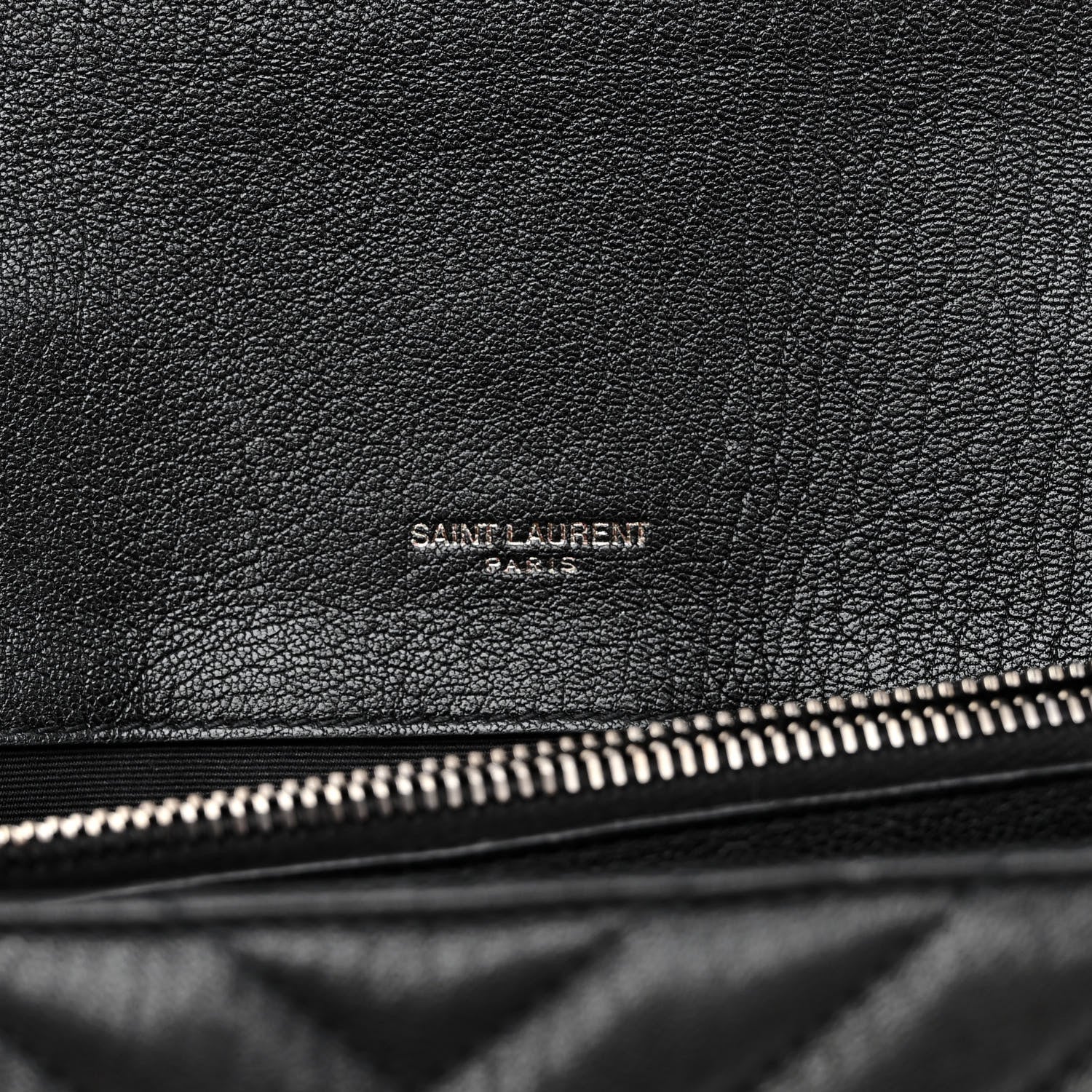 Saint Laurent Sheepskin Matelasse Chevron Monogram Large College Satchel Black 7 of 13