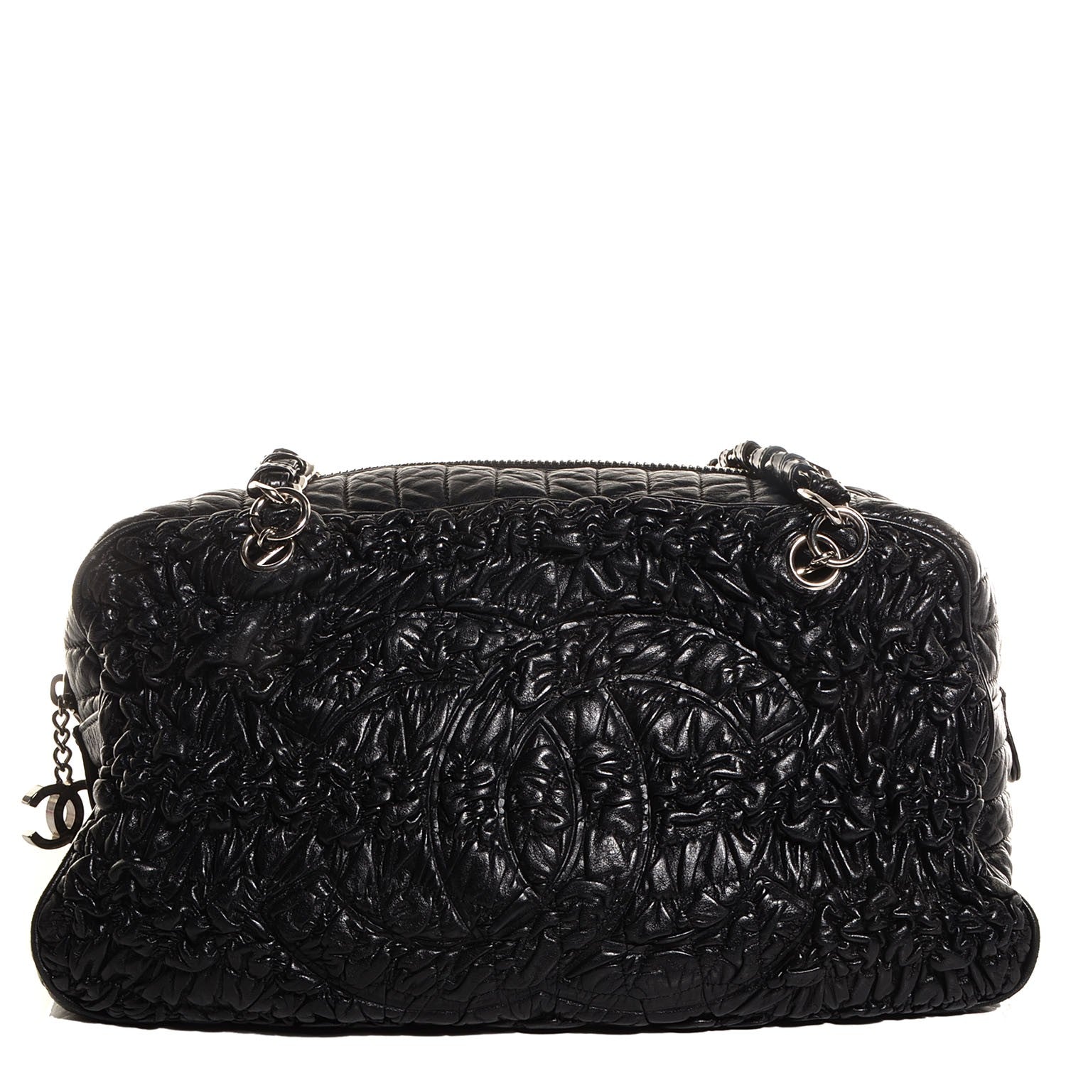 Chanel Lambskin Astrakan Bowler Black 1 of 7