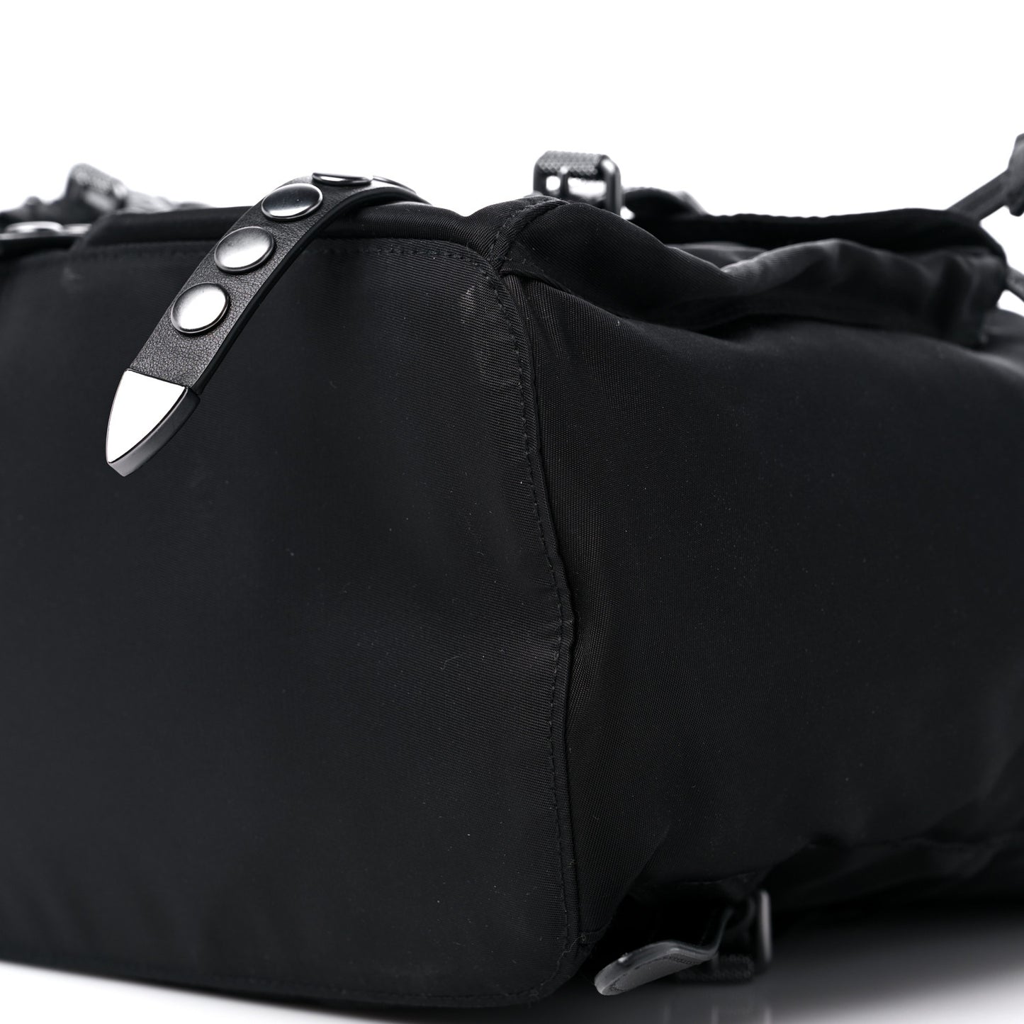 Nylon New Vela Studded Backpack Black
