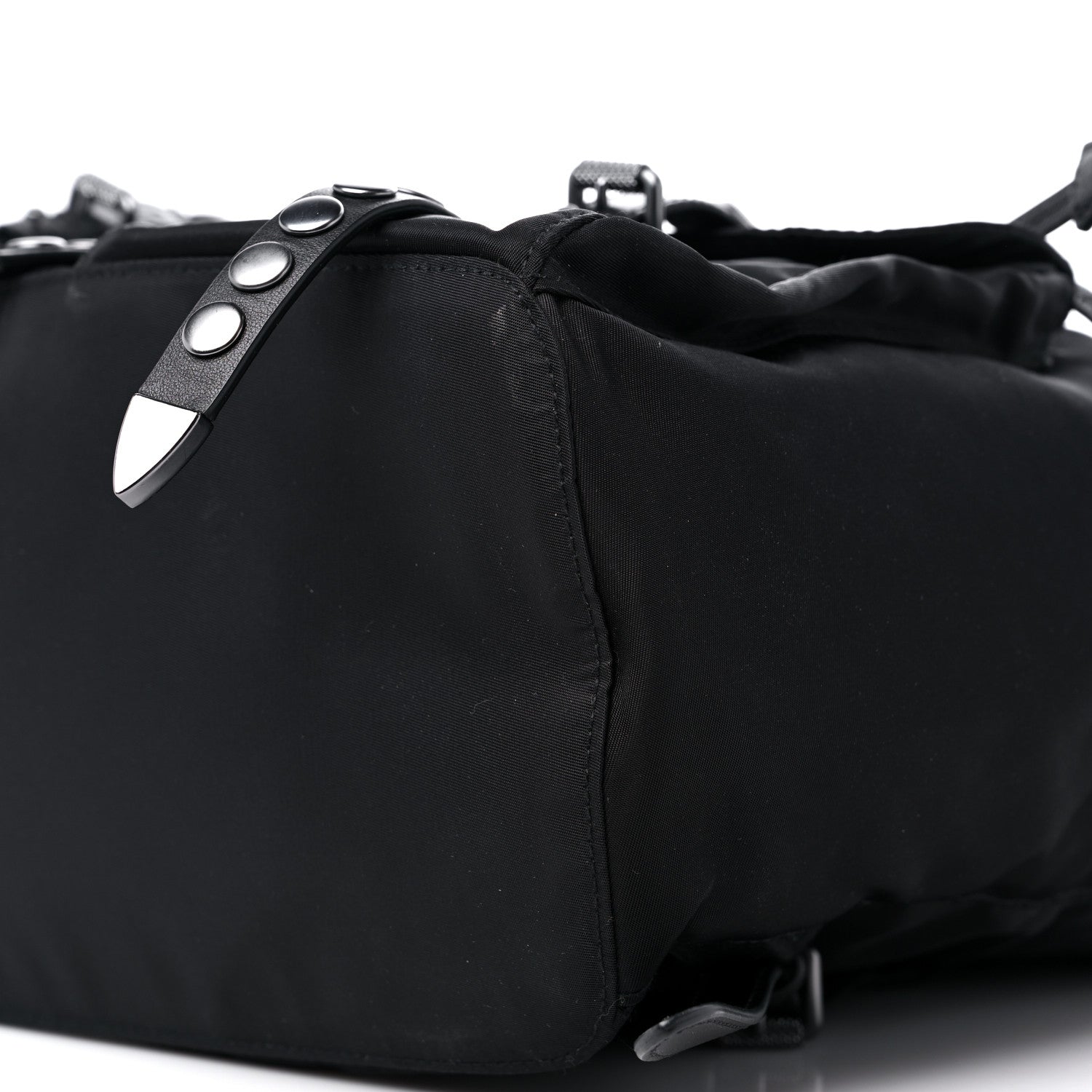 Prada Nylon New Vela Studded Backpack Black 8 of 9