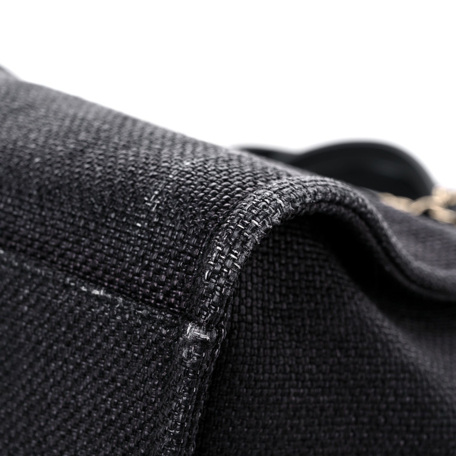 Chanel Woven Straw Raffia Large Deauville Tote Black 11 of 13