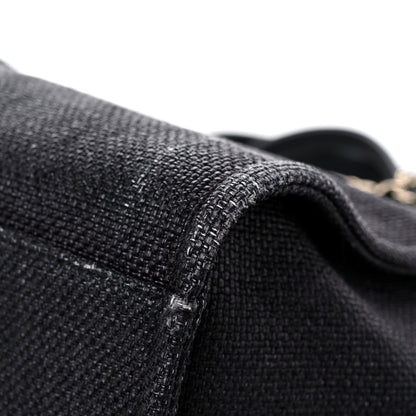 Chanel Woven Straw Raffia Large Deauville Tote Black 11 of 13