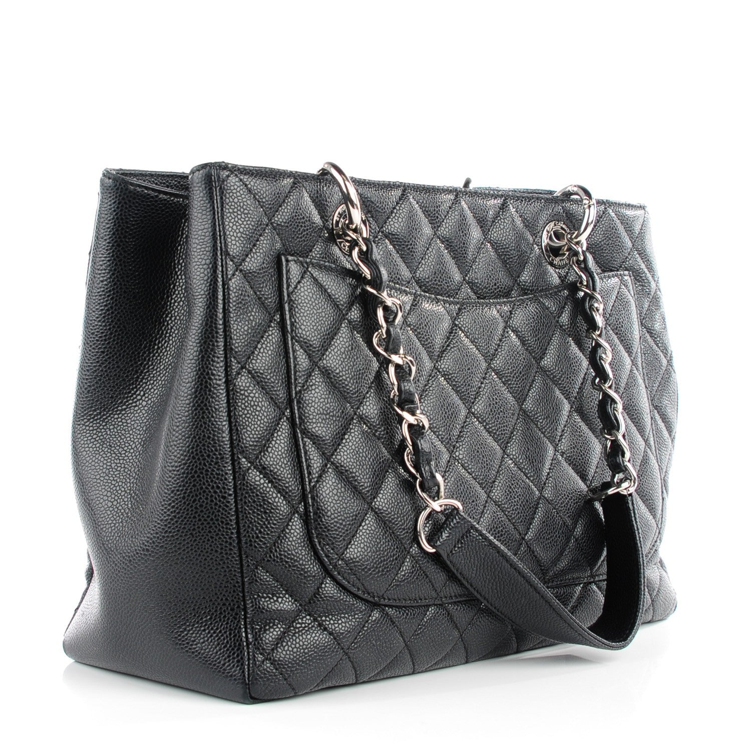 Chanel Caviar Quilted Grand Shopping Tote GST Black 3 of 7
