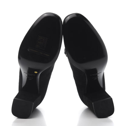 Saint Laurent Kid Scamosciato Crystal Bow Pumps 39 Black 5 of 9