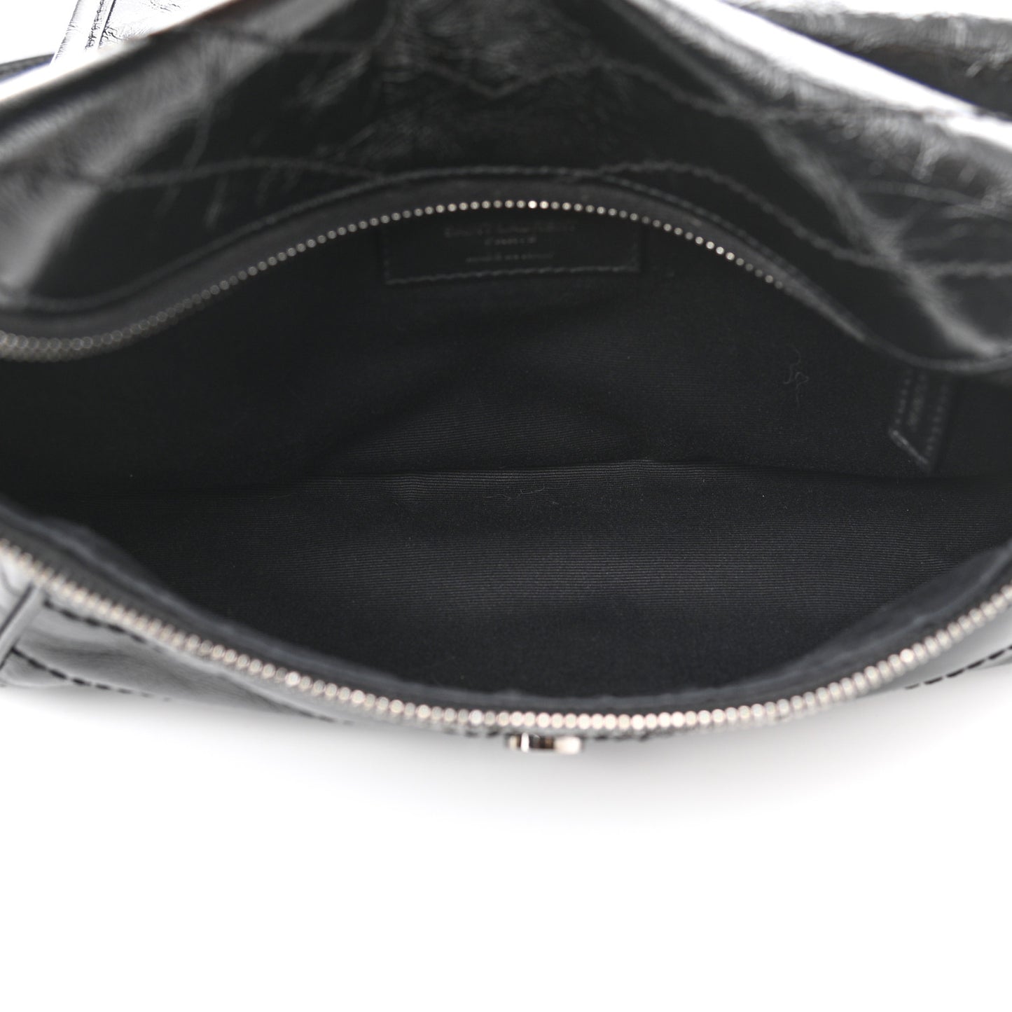Crinkled Calfskin Matelasse Monogram Niki Body Bag Black