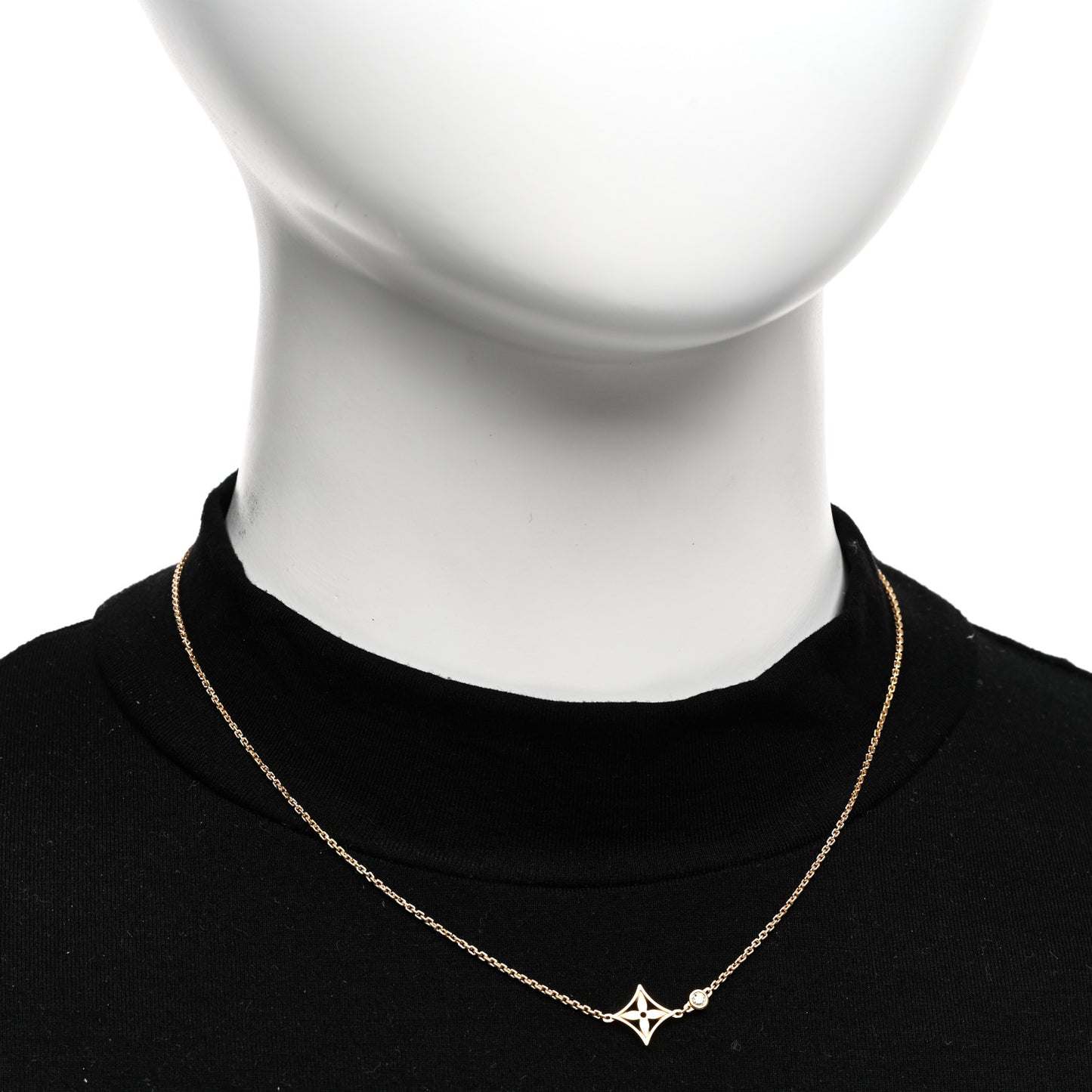 18K Yellow Gold Diamond Idylle Blossom Pendant Necklace