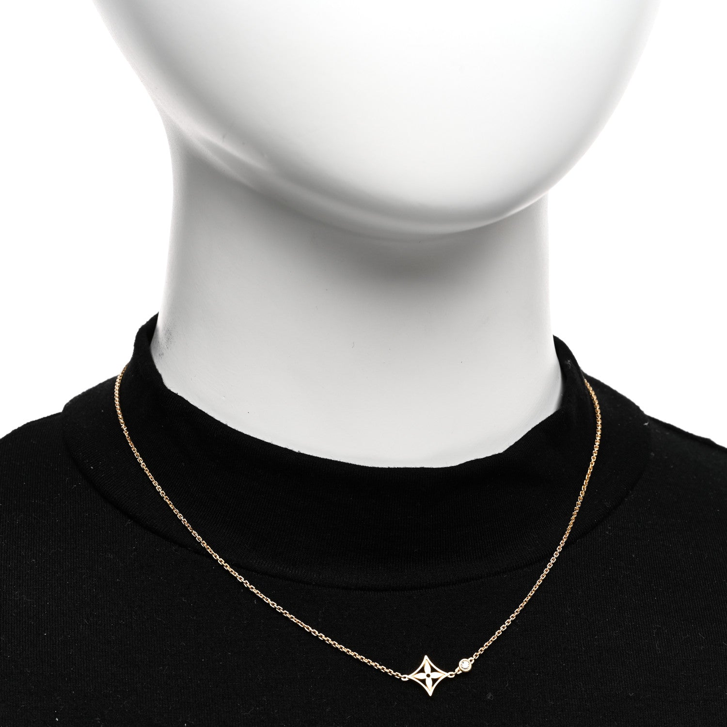 Louis Vuitton 18K Yellow Gold Diamond Idylle Blossom Pendant Necklace 2 of 5