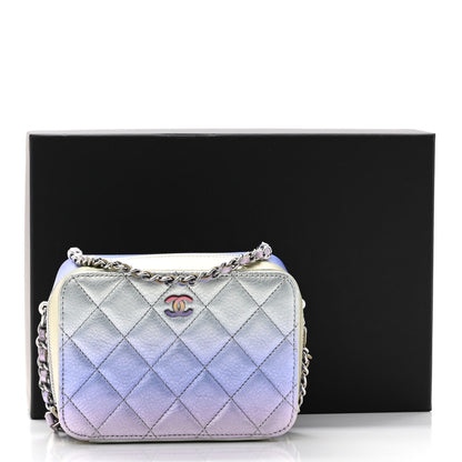Chanel Metallic Gradient Calfskin Quilted Camera Case Blue Yellow Purple 11 of 11