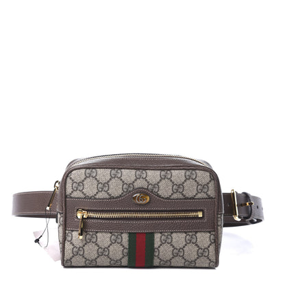 Gucci GG Supreme Monogram Web Small Ophidia Belt Bag 95 38 Dark Brown 1 of 9