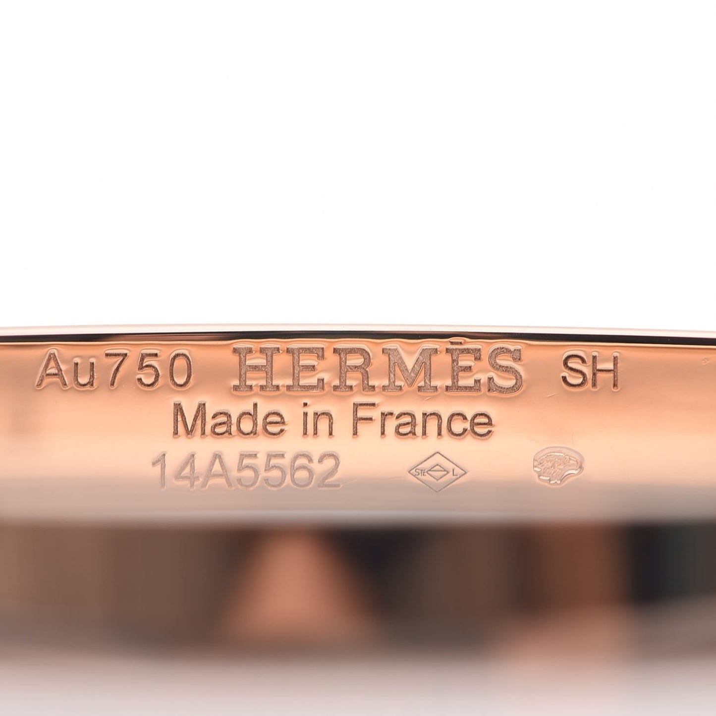 18K Rose Gold Diamond PM H D'Ancre Bracelet SH