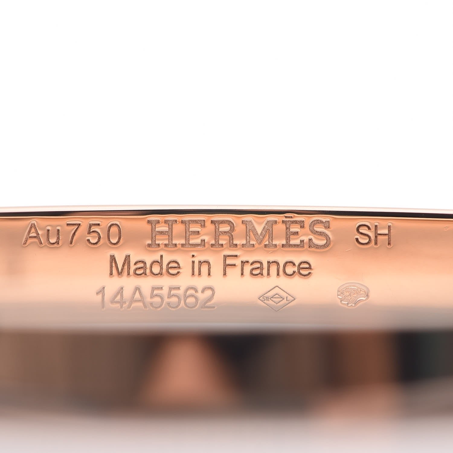 Hermes 18K Rose Gold Diamond PM H D'Ancre Bracelet SH 5 of 6